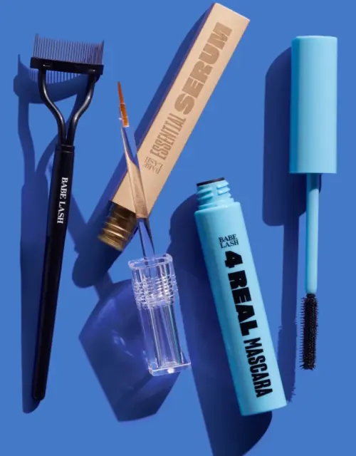 Babe Original Viral Lashes Set for Longer-Looking Eyelashes, Babe Lash Serum, 4 Real Mascara, Pro Lash Separator, Great Gift for Mamas,